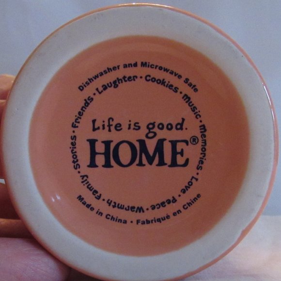 Life is Good Peach Color Coffee Mug EUC - Picture 7 of 8